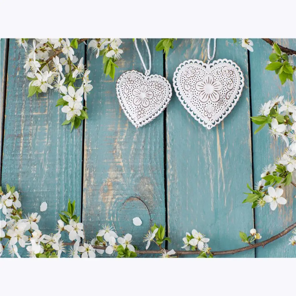 ZHISUXI Vinyl Custom Photography Backdrops flower Wooden Planks Photography Background LM191216-04