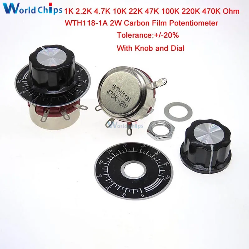 1 комплект деталей для DIY WTH118 2 Вт к К 4 7 10 22 47 100 220 470 Ом 3 контактный линейный