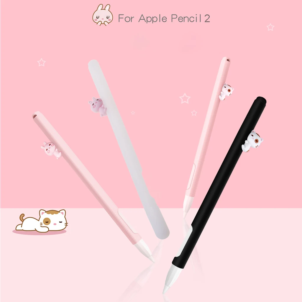 Anti-scroll Cute Cat Silicone Protective Case Pouch Cap Holder Nib Cover Skin For Apple Pencil 2 for iPad pro Pencil 2nd 
Anti-scroll Cute Cat Silicone Protective Case Pouch Cap Holder Nib Cover Skin For Apple Pencil 2 for iPad pro Pencil 2nd