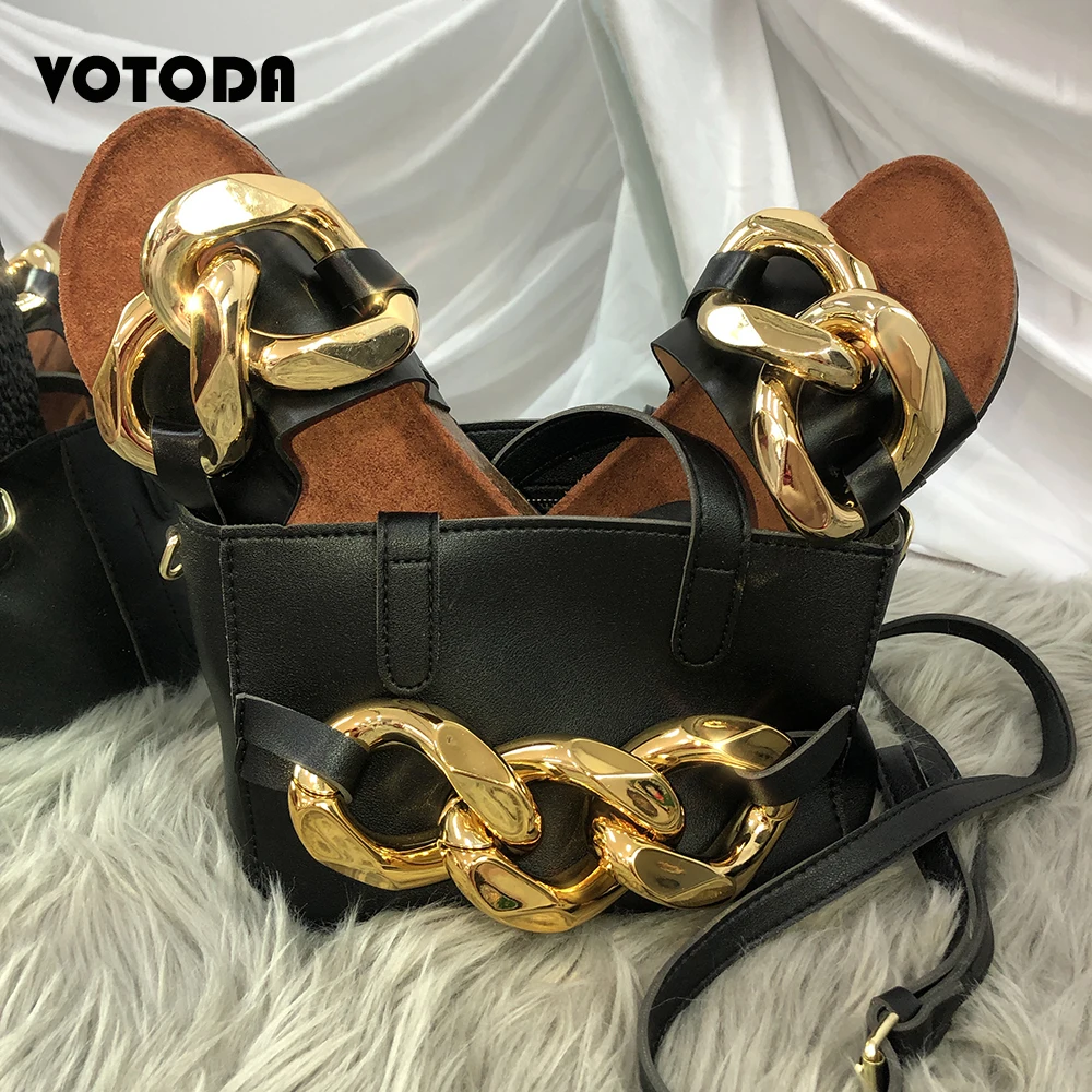 Summer Women Slippers Handbag Set Thick Bottom Chain Slides Flat Outdoor Flip Flop Sandals Chain Shoulder Bag Wallet Shoes Sets
Summer Women Slippers Handbag Set Thick Bottom Chain Slides Flat Outdoor Flip Flop Sandals Chain Shoulder Bag Wallet Shoes Sets