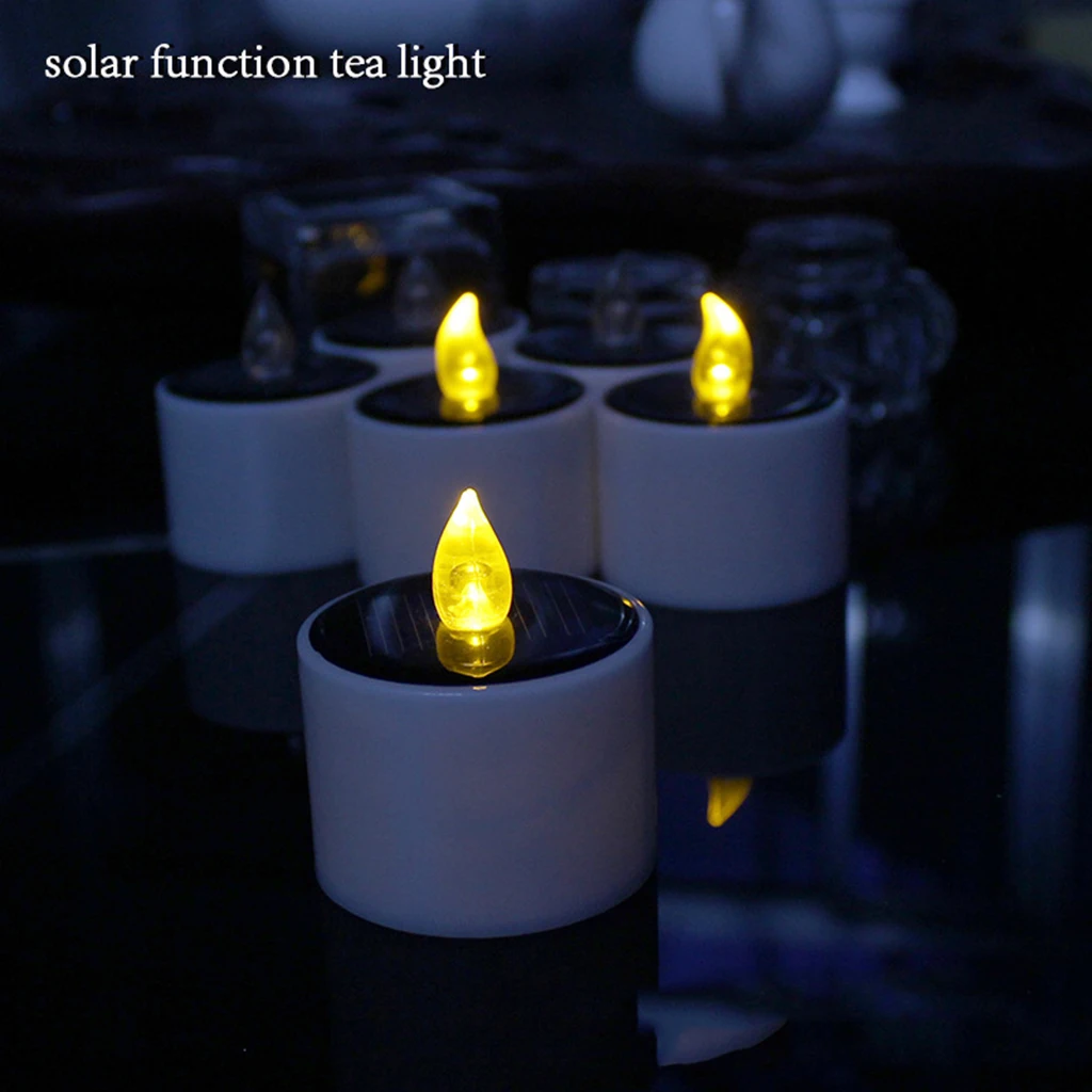 Solar Operated LED Candle Flicking Flameless Tea Light for Wedding Home Decoration, Yellow
Solar Operated LED Candle Flicking Flameless Tea Light for Wedding Home Decoration, Yellow