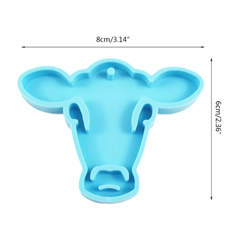 DIY Cow Head Keychain Epoxy Resin Mold Handmade Key Ring Pendant Silicone Mould 45BC
DIY Cow Head Keychain Epoxy Resin Mold Handmade Key Ring Pendant Silicone Mould 45BC