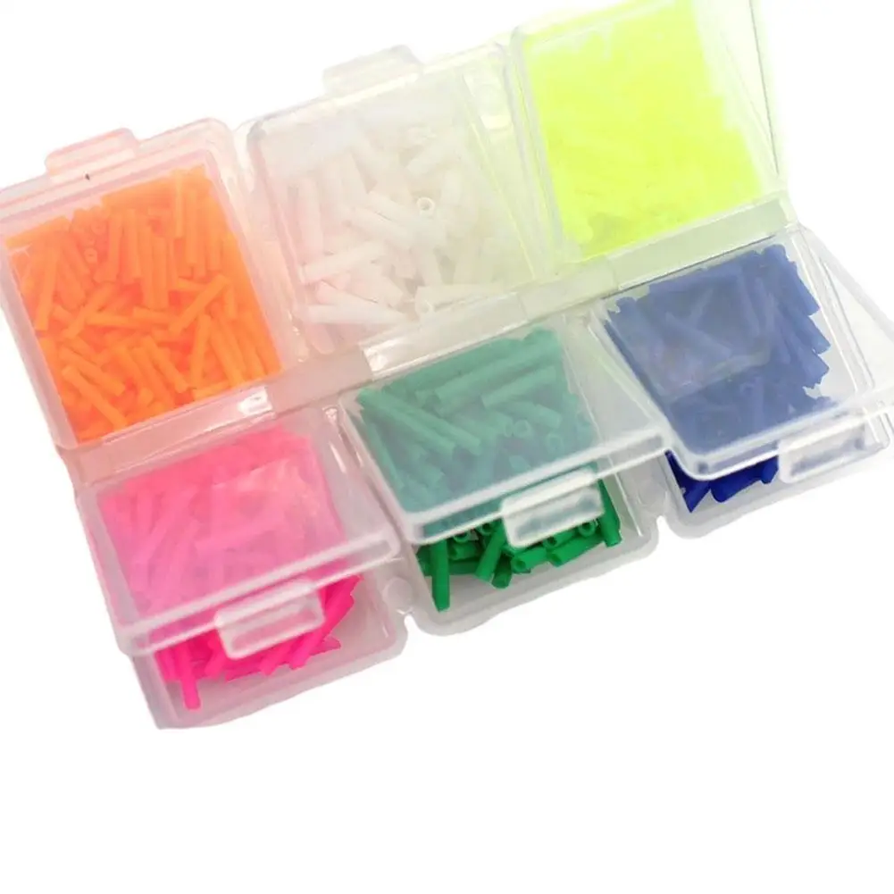 

1Box Color Silicone Tube Set Pole Floats Carp Fishing Accessories Coloured Float Rig Sleeves Rubbers Terminal Tackle