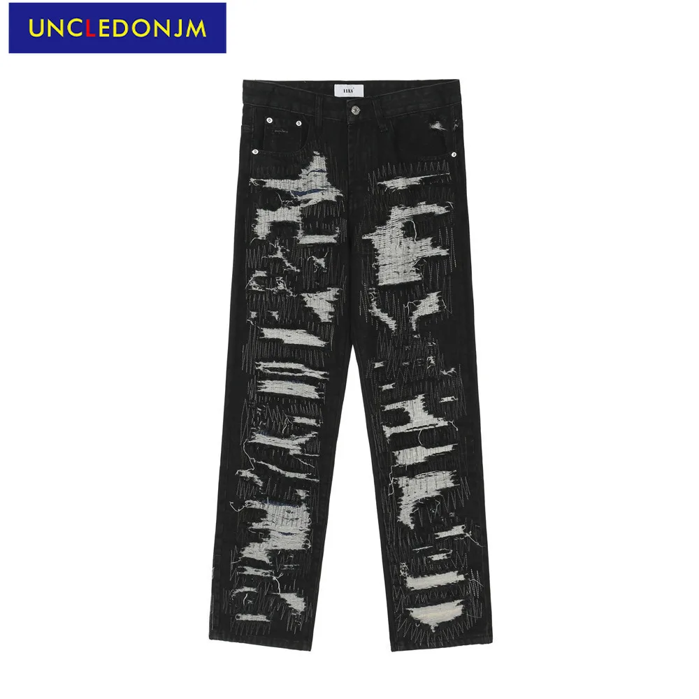 UNCLEDONJM ripped jeans men high street punk casual wide leg jeans streetwear distressed skinny jeans casual cargo pants K805
UNCLEDONJM ripped jeans men high street punk casual wide leg jeans streetwear distressed skinny jeans casual cargo pants K805