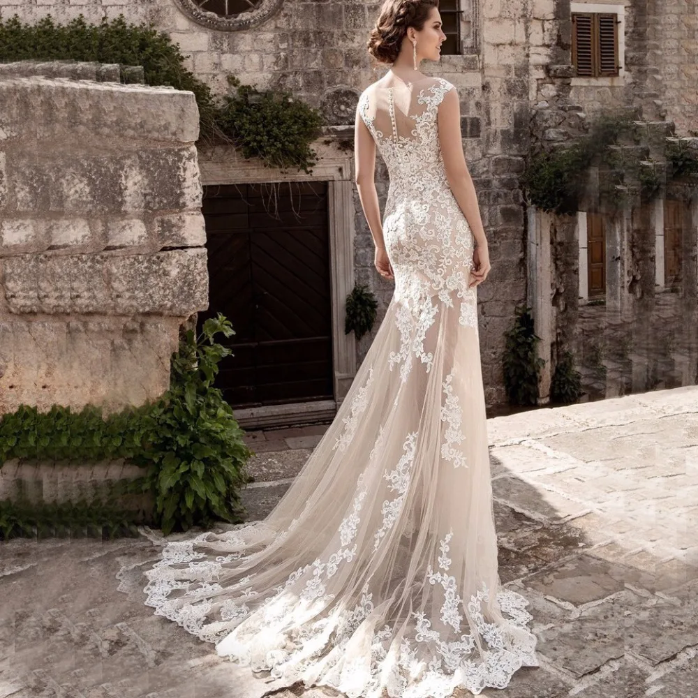 MYYBLE Elegant Mermaid Wedding Dresses Sheer Skirt Removable Bridal Gown Lace Bride Dress Vestidos De Novia 2020 Robe De Mariee
MYYBLE Elegant Mermaid Wedding Dresses Sheer Skirt Removable Bridal Gown Lace Bride Dress Vestidos De Novia 2020 Robe De Mariee