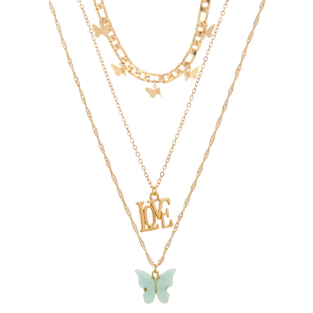 New Ladies Popular Personality Fashion Exaggerated Street Shooting Thick Chain Net Red Butterfly Pendant Multilayer Necklace
New Ladies Popular Personality Fashion Exaggerated Street Shooting Thick Chain Net Red Butterfly Pendant Multilayer Necklace