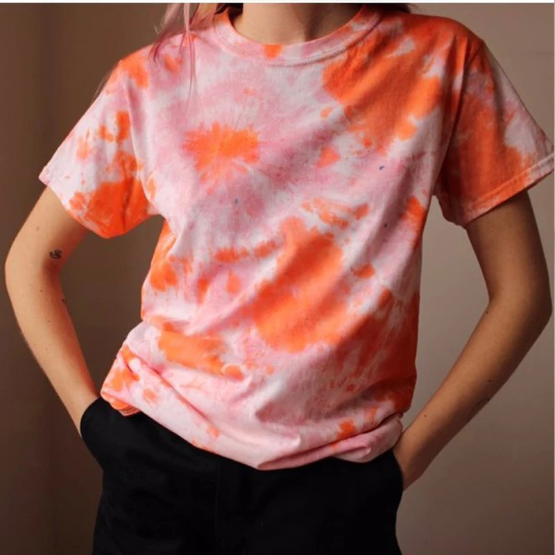 2021 Summer Tie Dye Print O Neck T Shirts for Women Oversized Loose Casual Streetwear Short Sleeve Kawaii Plus Fashion Clothing 
2021 Summer Tie Dye Print O Neck T Shirts for Women Oversized Loose Casual Streetwear Short Sleeve Kawaii Plus Fashion Clothing