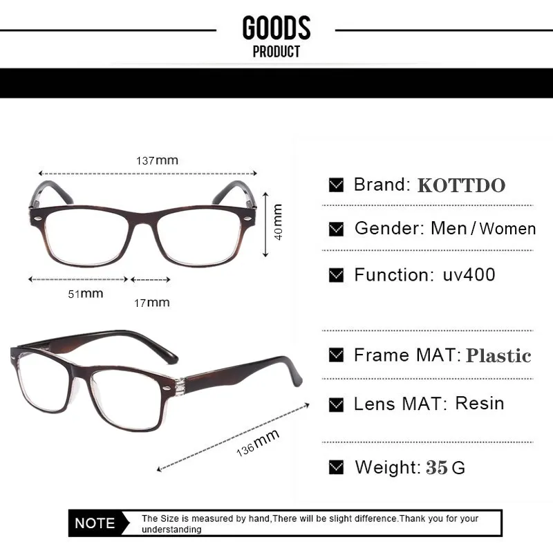 Classic Square Anti-Blue Light Reading Glasses Women Hyoperopia Glasses Computer Eyeglasses+1.0.+1.5.+2.0.+2.5.+3.0.+3.5.+4.0
Classic Square Anti-Blue Light Reading Glasses Women Hyoperopia Glasses Computer Eyeglasses+1.0.+1.5.+2.0.+2.5.+3.0.+3.5.+4.0