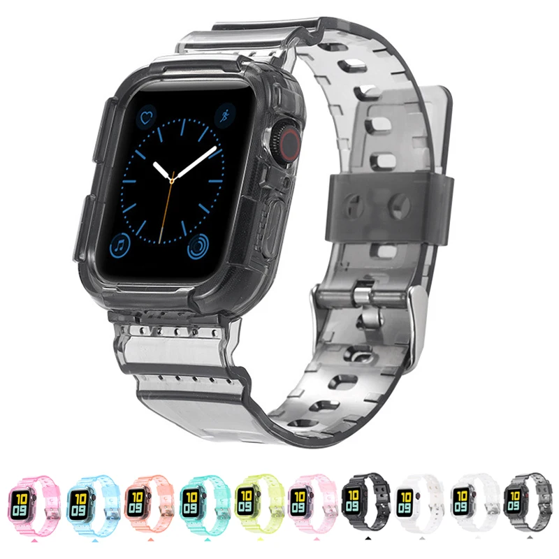 Case+Strap For Iwatch Band 40mm 44mm 42mm 38mm Accessories Soft Transparent Bracelet iWatch for iWatch Series 6 5 4 3 2 1
Case+Strap For Iwatch Band 40mm 44mm 42mm 38mm Accessories Soft Transparent Bracelet iWatch for iWatch Series 6 5 4 3 2 1