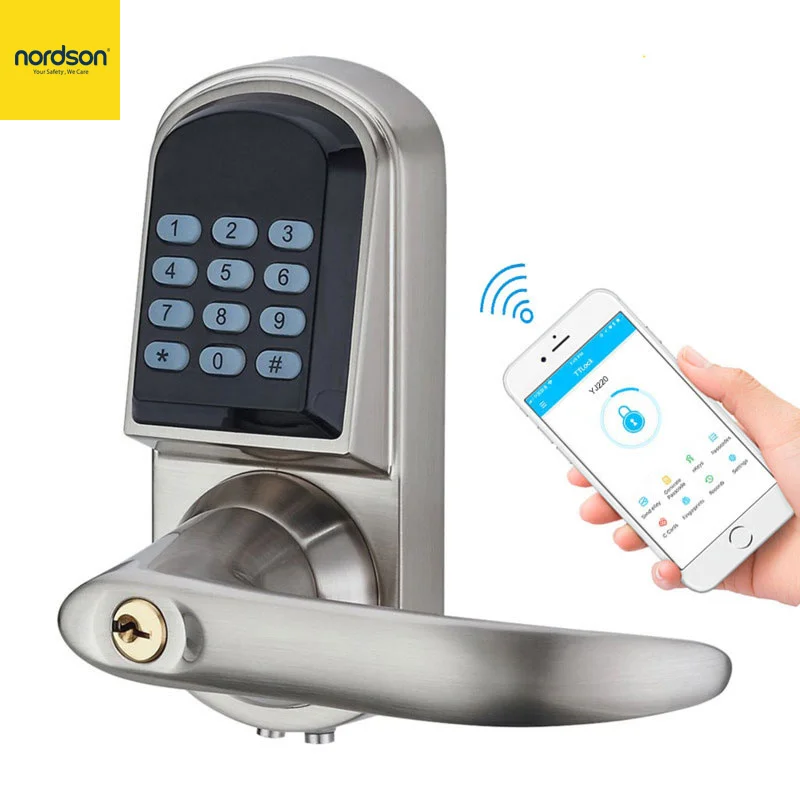 Оригинальный умный дверной замок Nordson с Bluetooth легко устанавливается управление