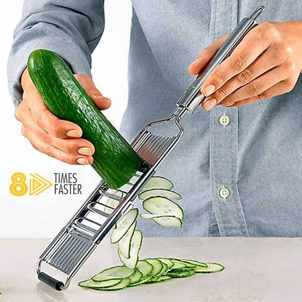 Multi-purpose Vegetable Slicer Stainless Steel Kitchen Mandoline Slicer Multi Blade Adjutsable Peeler for Fruits and Vegetables
Multi-purpose Vegetable Slicer Stainless Steel Kitchen Mandoline Slicer Multi Blade Adjutsable Peeler for Fruits and Vegetables