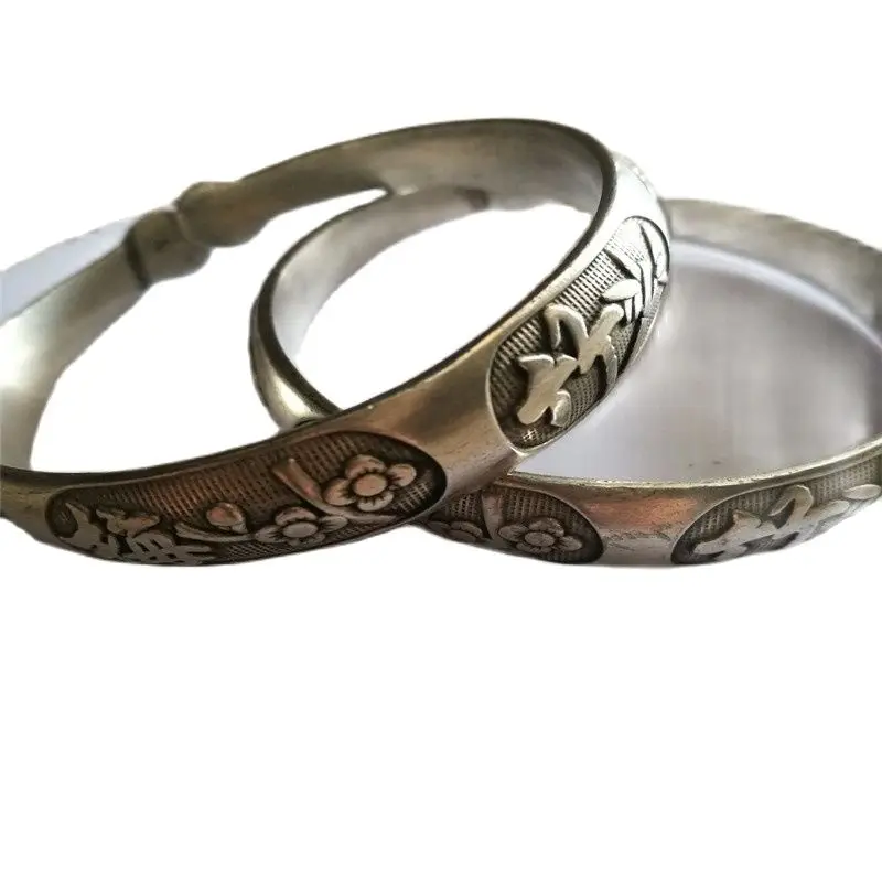 Old Handwork Tibetan silver CarveD Childhood sweethearts Adjust Pair Bracelet 
Old Handwork Tibetan silver CarveD Childhood sweethearts Adjust Pair Bracelet
