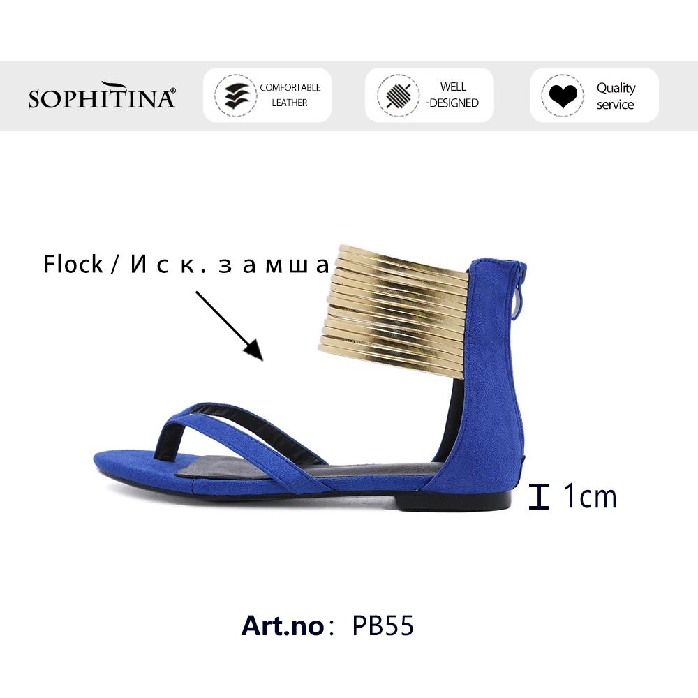 SOPHITINA Sandals Flip Woman Summer Round Toe Ankle Strap Zipper Blingbling Flat Causal Shoes PB55
SOPHITINA Sandals Flip Woman Summer Round Toe Ankle Strap Zipper Blingbling Flat Causal Shoes PB55