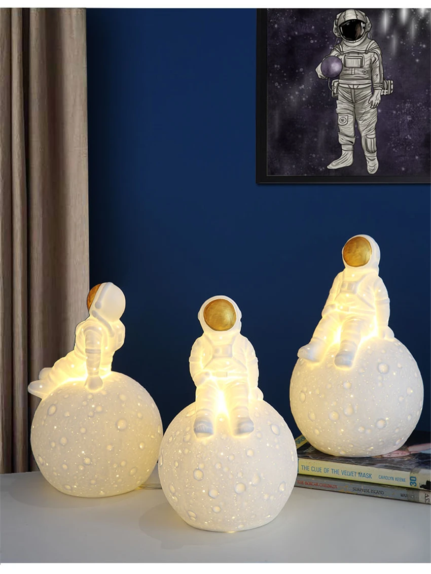 Astronaut Ceramic Table Lamps Bedroom Companion Lamp Starry Sky Moon Children Bedside Lamp Study Desk Gift Decor E27 Table Light
Astronaut Ceramic Table Lamps Bedroom Companion Lamp Starry Sky Moon Children Bedside Lamp Study Desk Gift Decor E27 Table Light