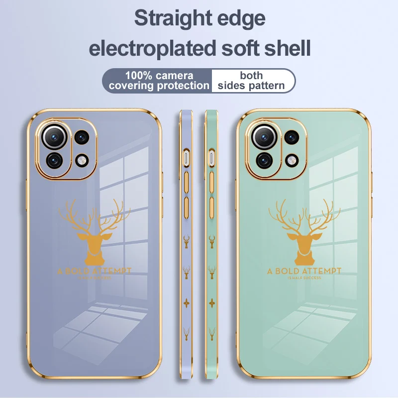 Phone Case For Xiaomi 11T Pro 11 11i Fashion And Thin Soft TPU Lens Coverage Protection Electroplating Deer Head Pattern Cover
Phone Case For Xiaomi 11T Pro 11 11i Fashion And Thin Soft TPU Lens Coverage Protection Electroplating Deer Head Pattern Cover