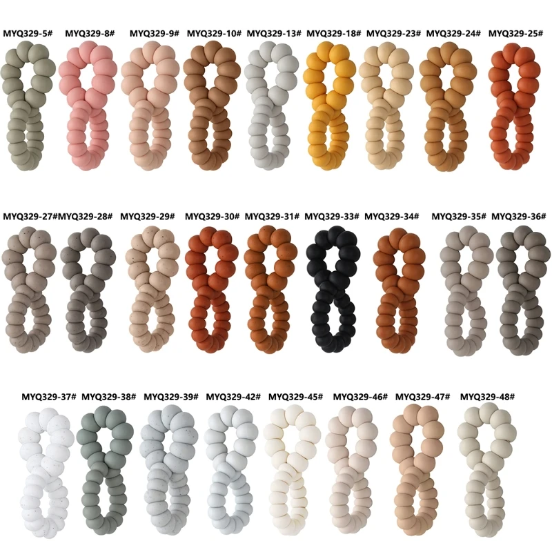 8-Shaped Food Grade Silicone Beads Baby Teether Nursing Chewing Teething Toy Pacifier Chain Accessories Pendant BPA Free
8-Shaped Food Grade Silicone Beads Baby Teether Nursing Chewing Teething Toy Pacifier Chain Accessories Pendant BPA Free