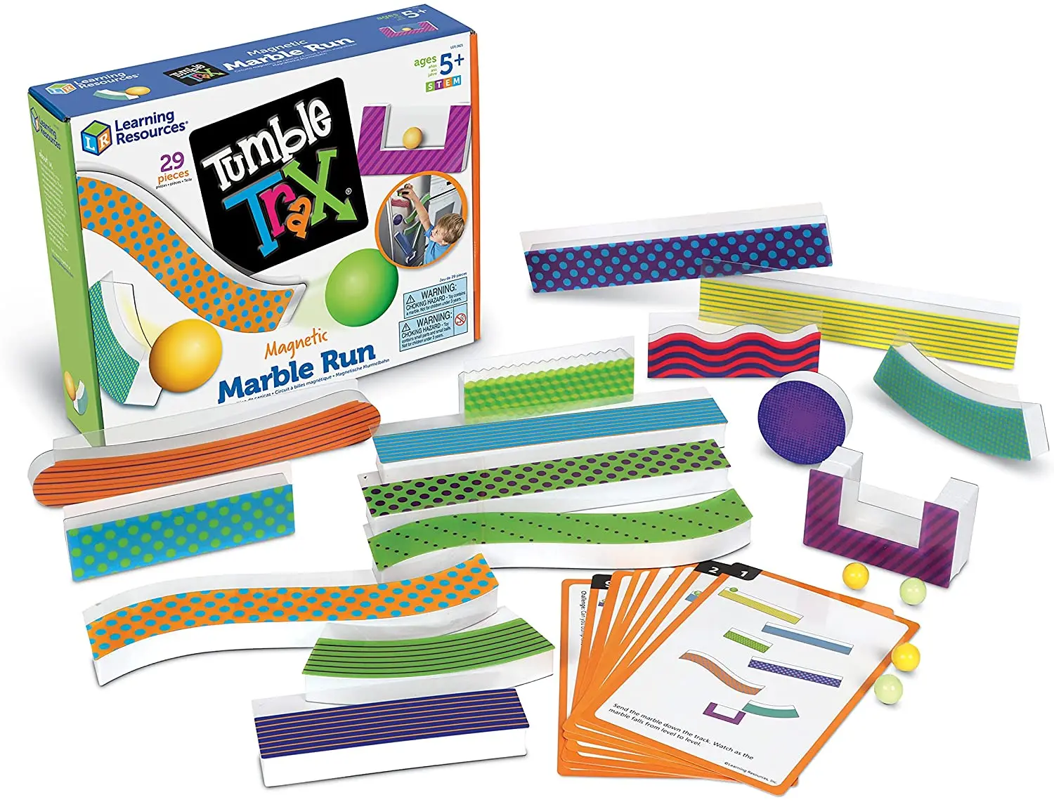 Learning Resources Tumble Trax Magnetic Marble Run STEM Toy 28 Piece Set Magnetic track marbles refrigerator door rollers
Learning Resources Tumble Trax Magnetic Marble Run STEM Toy 28 Piece Set Magnetic track marbles refrigerator door rollers