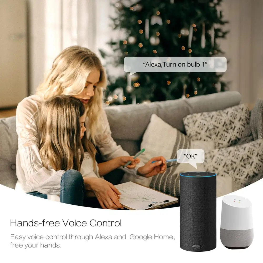 Беспроводной настенный выключатель Tuya Smart Life Home с поддержкой Wi-Fi и голосовым