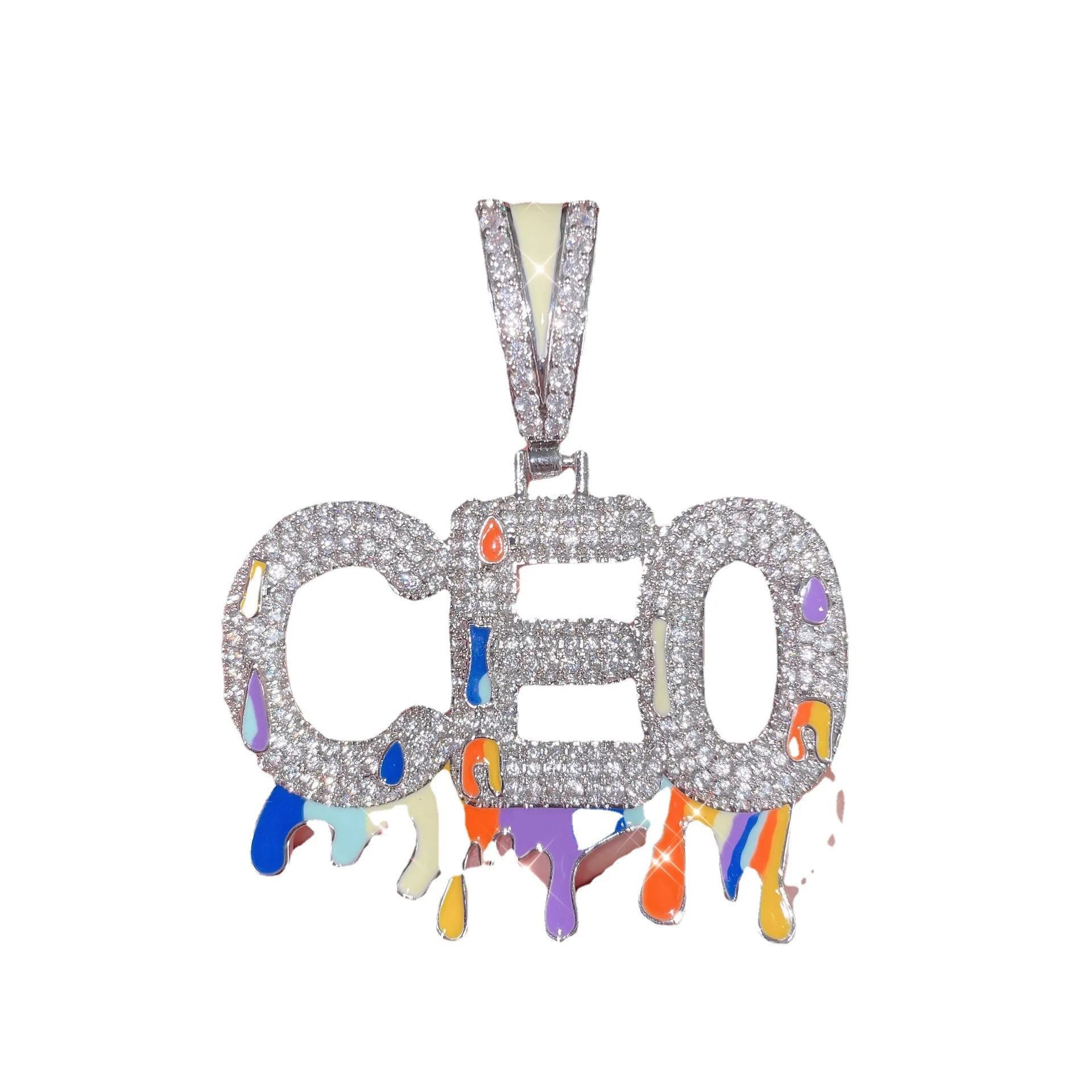 Colorful Drip Oil Cubic Zirconia Customized Initial Necklace Name plate Ice Out Pendant Bling HIPHOP Gift 
Colorful Drip Oil Cubic Zirconia Customized Initial Necklace Name plate Ice Out Pendant Bling HIPHOP Gift