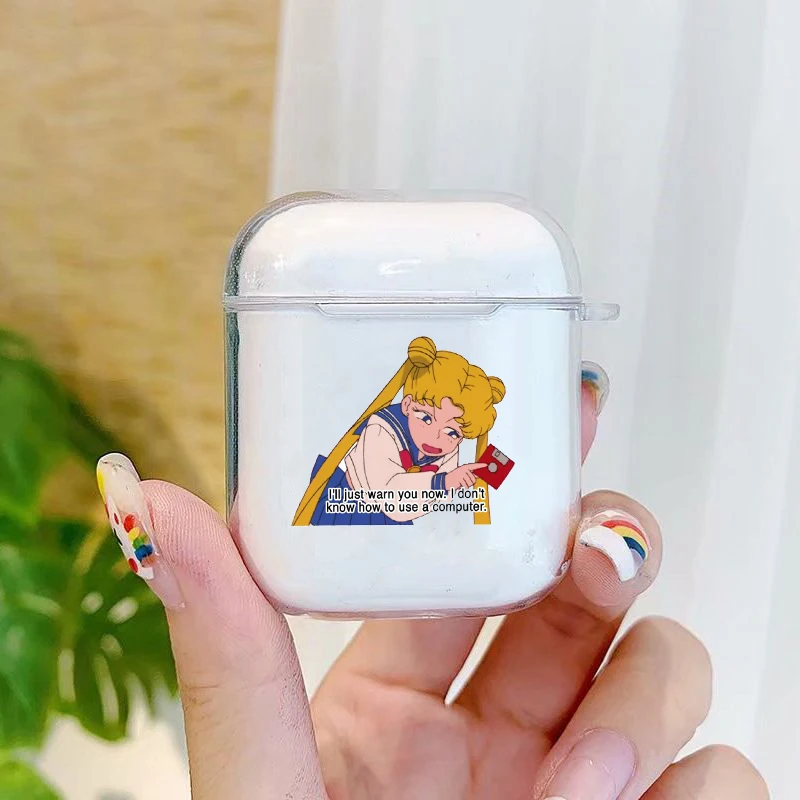 Kawaii Fashion Sailor Moon Cartoon Cat Wireless Bluetooth Headset Soft TPU Case for Apple Air Pods 2 1 Pro Bluetooth Box Headset
Kawaii Fashion Sailor Moon Cartoon Cat Wireless Bluetooth Headset Soft TPU Case for Apple Air Pods 2 1 Pro Bluetooth Box Headset