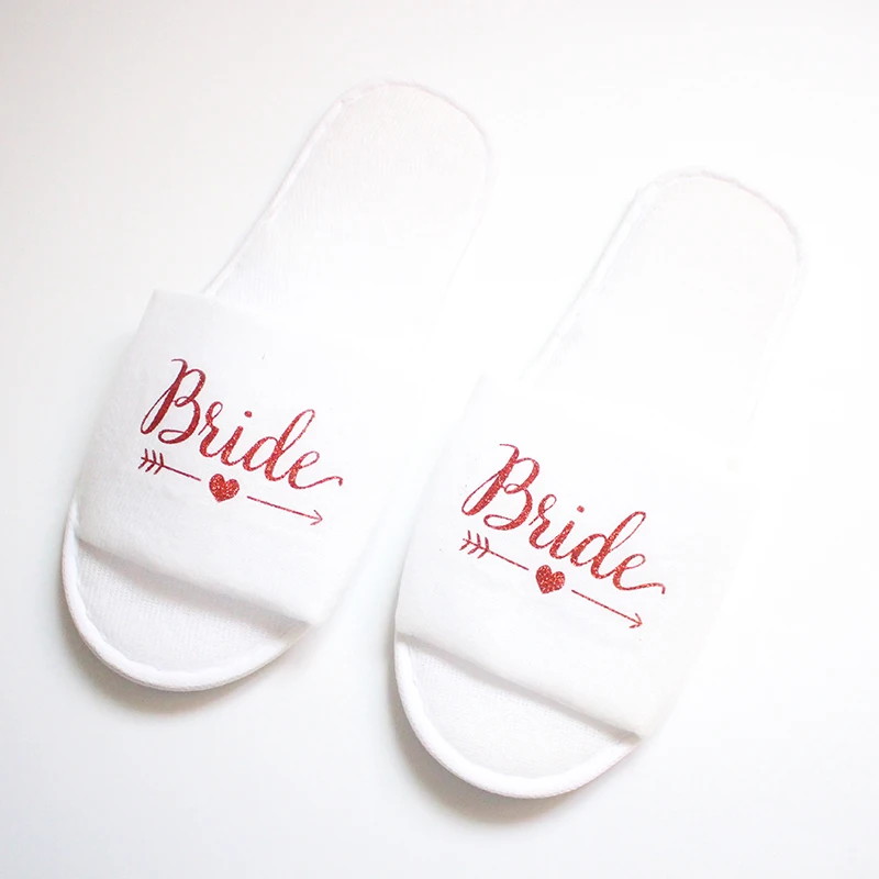 1 pair bride shower bride wedding decoration bridesmaid hen party spa soft slippers ladies bachelorette party supplies gifts
1 pair bride shower bride wedding decoration bridesmaid hen party spa soft slippers ladies bachelorette party supplies gifts