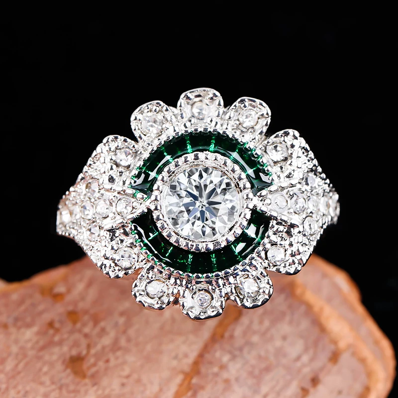 Exquisite Green Zirconia Wedding Rings For Women Fashion Unique Style Silver Color Jewelry Elegant
Exquisite Green Zirconia Wedding Rings For Women Fashion Unique Style Silver Color Jewelry Elegant