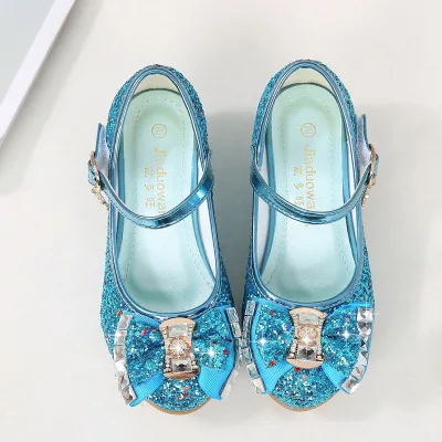 Autumn 2020 new girls small high-heeled leather shoes sequined upper bow decoration children's dance shoes undefined zapatos 
Autumn 2020 new girls small high-heeled leather shoes sequined upper bow decoration children's dance shoes undefined zapatos