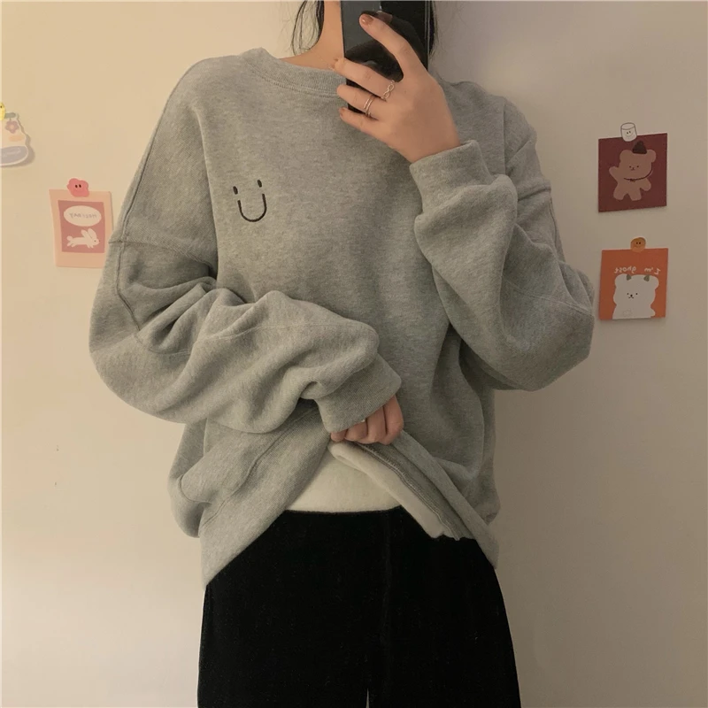XZ1964 women style plus velvet thick embroidery loose all-match base salt long-sleeved Sweatshirts
XZ1964 women style plus velvet thick embroidery loose all-match base salt long-sleeved Sweatshirts