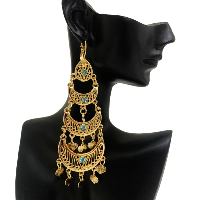 Arab Fashion Large Leaf Earrings for Women French Hook Gold Bride Rhinestone Tassel Gold Women Fashion Earrings for Indian Bride
Arab Fashion Large Leaf Earrings for Women French Hook Gold Bride Rhinestone Tassel Gold Women Fashion Earrings for Indian Bride