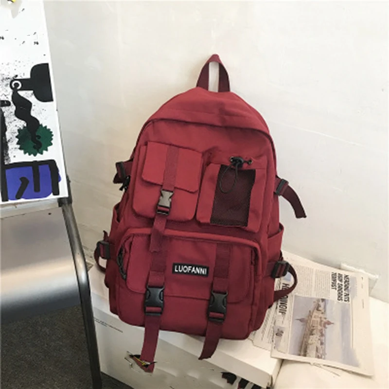 Men and Women Multifunctional Nylon Waterproof School Bag Travel Backpack Unisex Fashion Student School Bag 
Men and Women Multifunctional Nylon Waterproof School Bag Travel Backpack Unisex Fashion Student School Bag