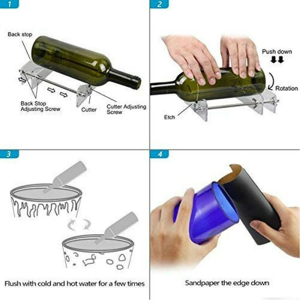 Glass Cutter Tool Professional For Bottles Cutting Glass Bottle-Cutter DIY Cut Tools Machine Wine Beer with Screwdriver
Glass Cutter Tool Professional For Bottles Cutting Glass Bottle-Cutter DIY Cut Tools Machine Wine Beer with Screwdriver