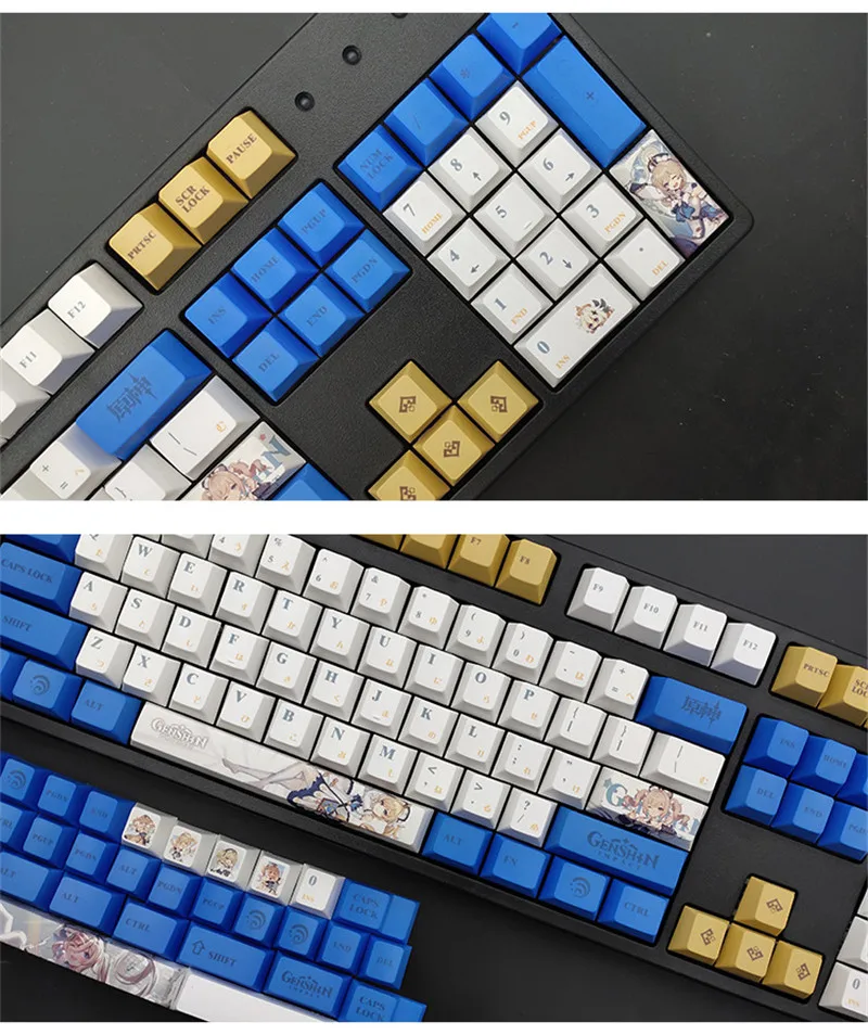 Anime Keycaps Genshin Impact Gaming Key Caps PBT Sublimation 134 Keys 6.25U Cherry Profile Button Cap For Mechanical Keyboard
Anime Keycaps Genshin Impact Gaming Key Caps PBT Sublimation 134 Keys 6.25U Cherry Profile Button Cap For Mechanical Keyboard