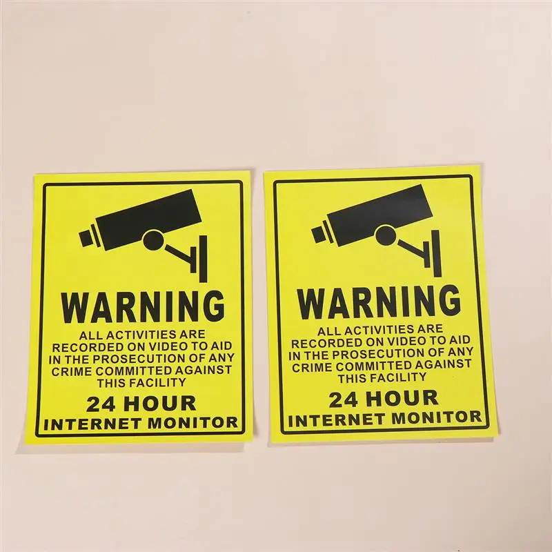 5pcs Monitor Sign Plastic Self-adhesive Rust Free Monitor Sign Warning Sticker Logo Sticker Warning Sign for Building School 
5pcs Monitor Sign Plastic Self-adhesive Rust Free Monitor Sign Warning Sticker Logo Sticker Warning Sign for Building School