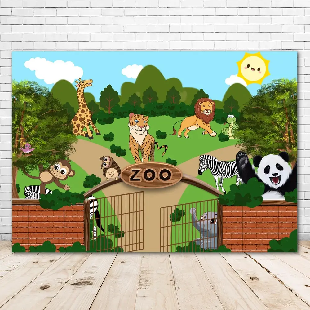 Animal Zoo Forest Jungle Newborn Baby Shower Birthday Backdrop Vinyl Photography Background Photophone
Animal Zoo Forest Jungle Newborn Baby Shower Birthday Backdrop Vinyl Photography Background Photophone