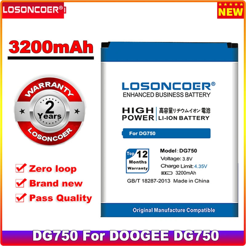 LOSONCOER 3200 мАч Высококачественный Мобильный телефон аккумулятор подходит для