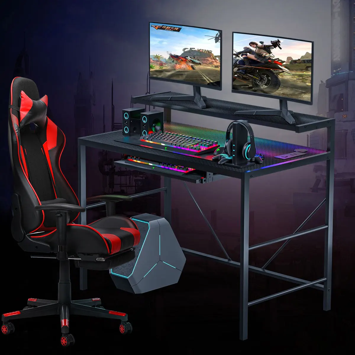 Игровой Настольный ПК с RGB светодиодный, двухуровневый настольный компьютер из углеродного волокна, игровой Офисный Компьютерный стол с по...
Игровой Настольный ПК с RGB светодиодный, двухуровневый настольный компьютер из углеродного волокна, игровой Офисный Компьютерный стол с по...