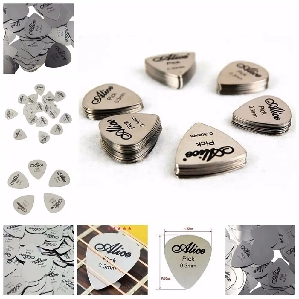 10Pcs Metal Guitar Pick 0.3mm Thin Durable Silver Color Professional Bass Ukelele Guitar Picks
10Pcs Metal Guitar Pick 0.3mm Thin Durable Silver Color Professional Bass Ukelele Guitar Picks