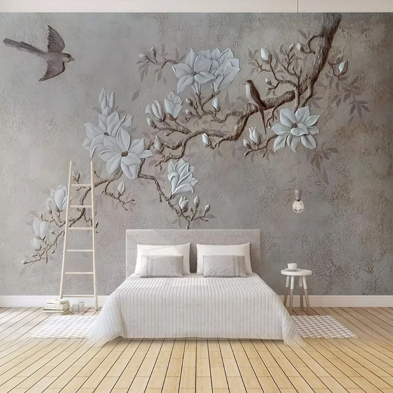Custom Mural Wallpaper 3D Branches Magnolia Wall Painting Living Room TV Sofa Bedroom European Style Vintage Wall Paper 3D Decor
Custom Mural Wallpaper 3D Branches Magnolia Wall Painting Living Room TV Sofa Bedroom European Style Vintage Wall Paper 3D Decor
