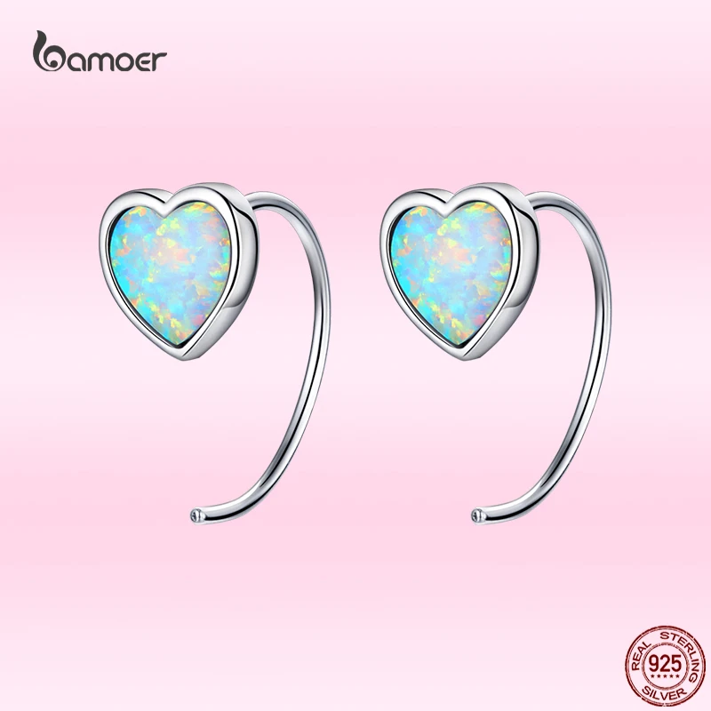 Bamoer 2021 High Quality 925 Sterling Silver Heart Shape Stud Earrings for Women Bridal Engagement Wedding Jewelry Gift GAE499
Bamoer 2021 High Quality 925 Sterling Silver Heart Shape Stud Earrings for Women Bridal Engagement Wedding Jewelry Gift GAE499