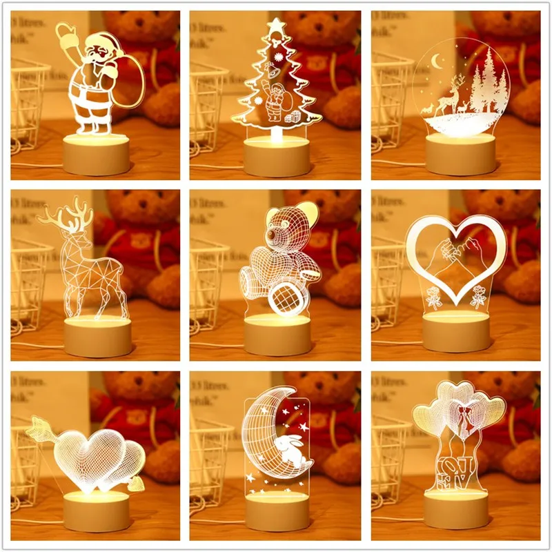 Christmas Santa Claus Tree Elk 3D Acrylic Led Night Lights 2021 Christmas Decorations for Home Xmas Gifts Navidad New Year 2022
Christmas Santa Claus Tree Elk 3D Acrylic Led Night Lights 2021 Christmas Decorations for Home Xmas Gifts Navidad New Year 2022