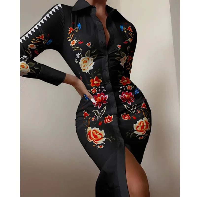 Autumn 2021 Women Long Sleeve Mid Dress Fashion Print Shirts Dress Elegant Ladies Splice Long Shirt Dress Irregular Party Dress
Autumn 2021 Women Long Sleeve Mid Dress Fashion Print Shirts Dress Elegant Ladies Splice Long Shirt Dress Irregular Party Dress