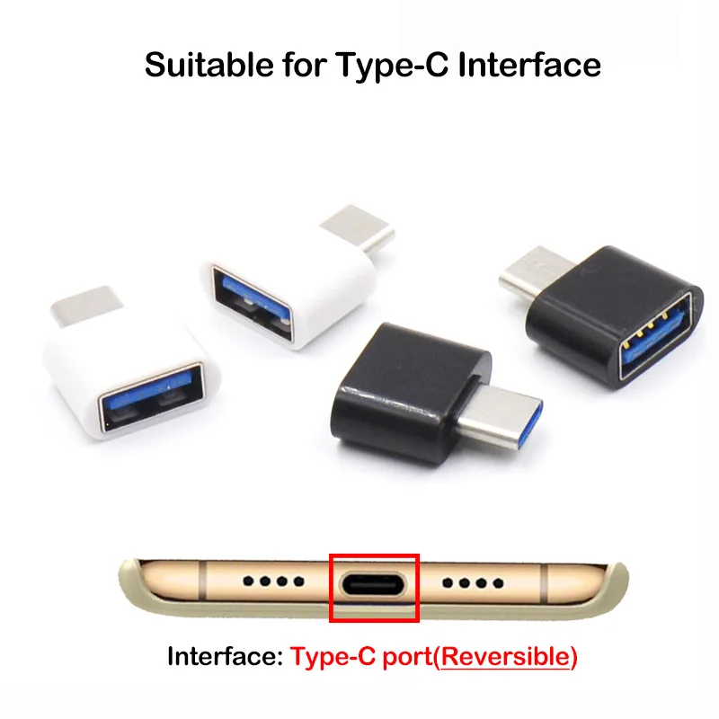 1/2/4Pcs USB Type-C OTG Adapter for Huawei P50 P40 P30 P20 Pro Lite Honor 50 30 20 Mate 40 Nova 5T USB-C Converter | Мобильные