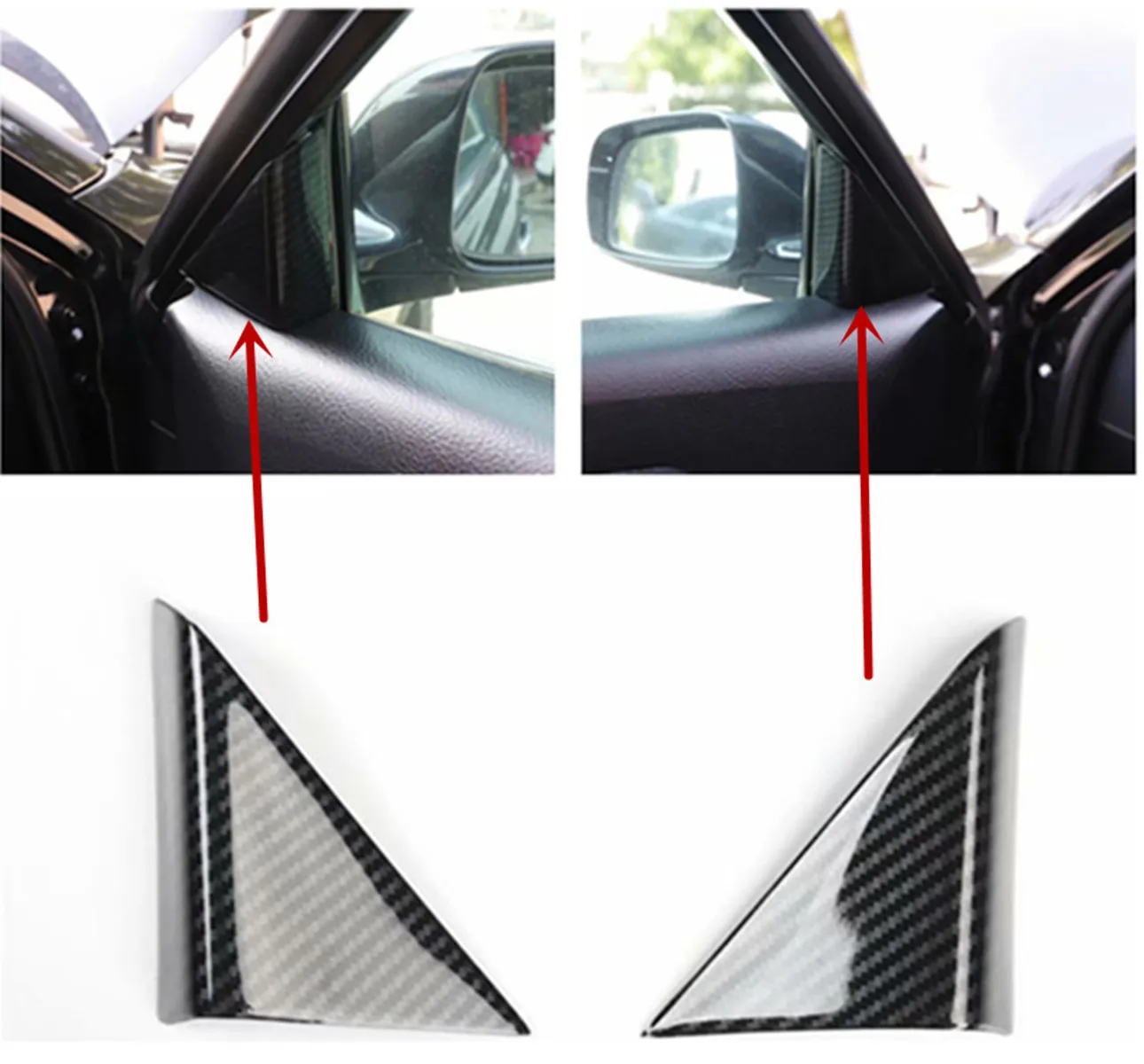 1lot Car stickers ABS carbon fiber grain A-pillar triangle decorative sequins for 2005-2009 Toyota REIZ
1lot Car stickers ABS carbon fiber grain A-pillar triangle decorative sequins for 2005-2009 Toyota REIZ