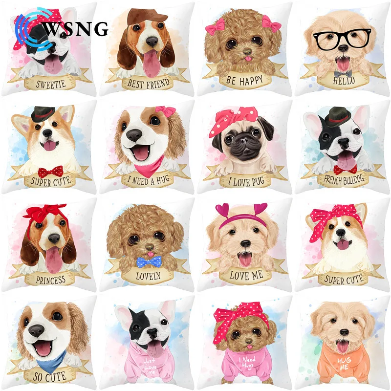 New Cartoon Dog Polyester Pillowcase 45*45cm Home Decoration Items Living Room Sofa Pillow Cover
New Cartoon Dog Polyester Pillowcase 45*45cm Home Decoration Items Living Room Sofa Pillow Cover