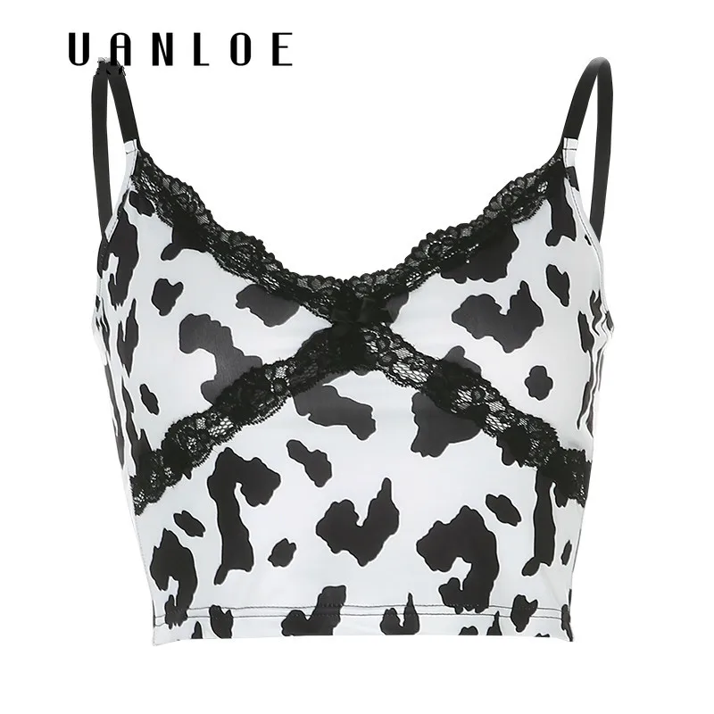 Lace Patchwork Cow Print Sleeveless Cami Top Sexy Summer Street Backless Spaghetti Strap Crop Tops Woman Casual Camisole
Lace Patchwork Cow Print Sleeveless Cami Top Sexy Summer Street Backless Spaghetti Strap Crop Tops Woman Casual Camisole