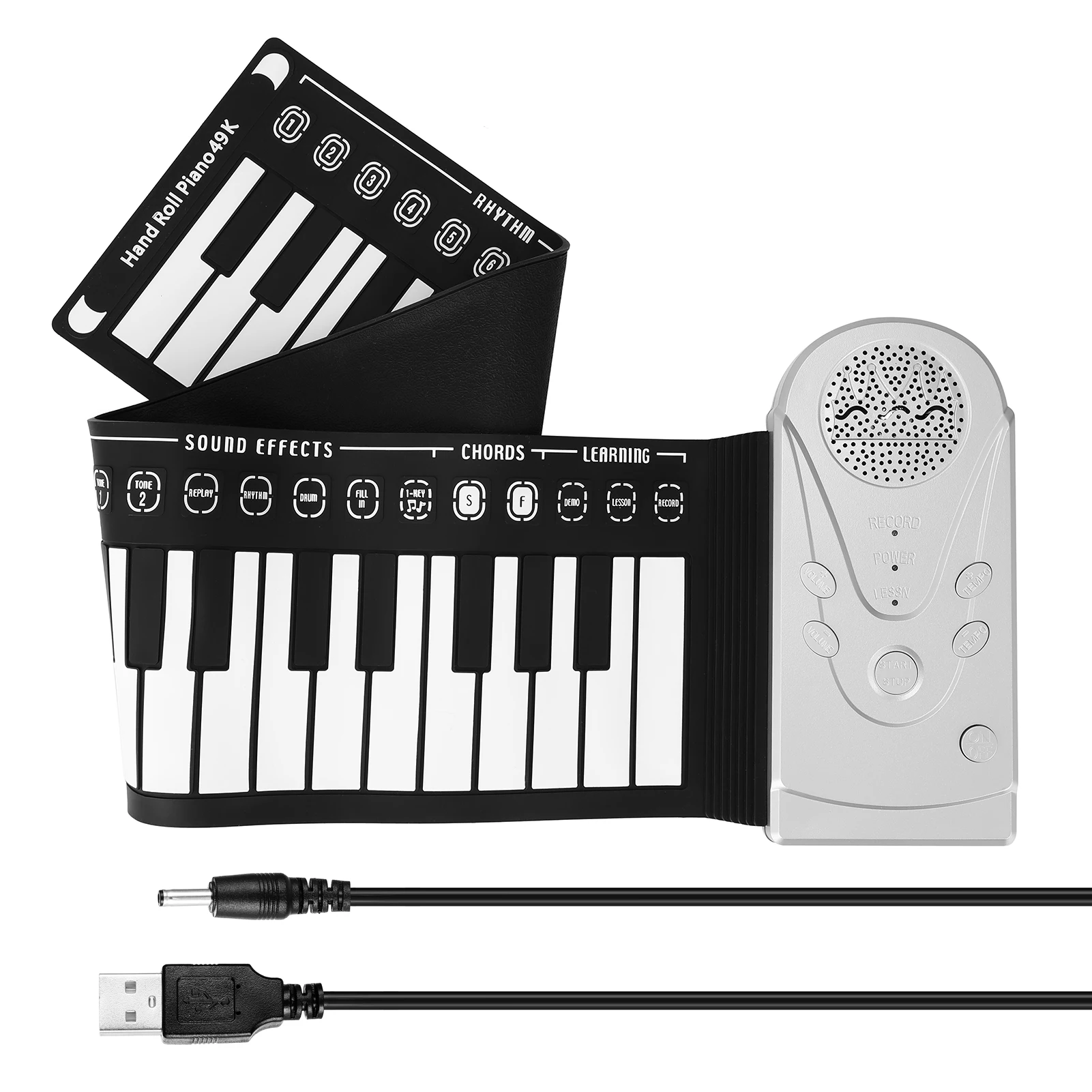 49 Keys Roll Up Piano Soft Piano Flexible Silicone Foldable Electronic Keyboard Piano for Children Student Musical Instrument
49 Keys Roll Up Piano Soft Piano Flexible Silicone Foldable Electronic Keyboard Piano for Children Student Musical Instrument