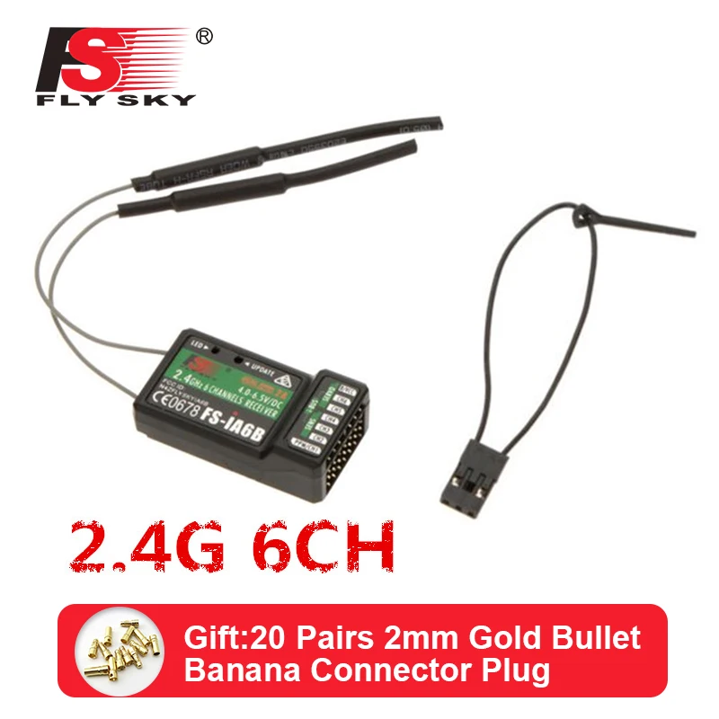 

FLYSKY iA6B 2.4G 6CH PPM Output With iBus Port Receiver For FLYSKY FS-i6 FS-i10 i6X i6S Airplane FPV Racing Drone Transmitter