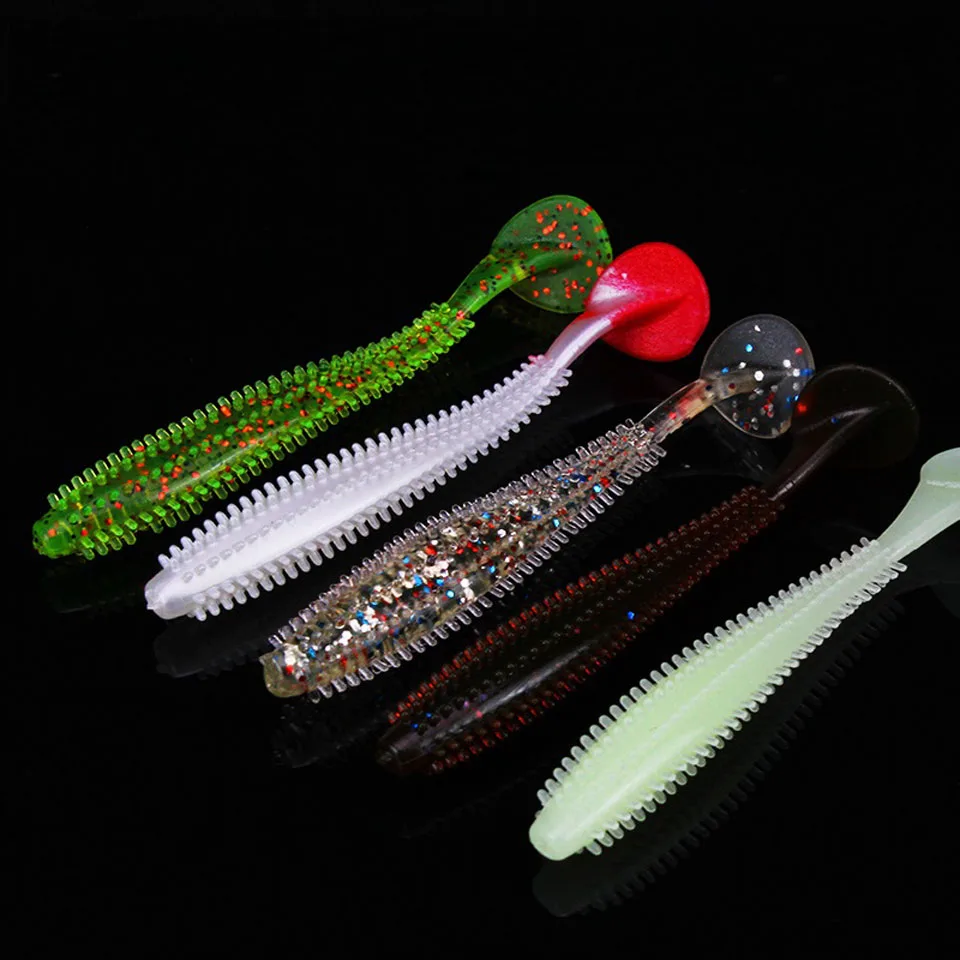 WALK FISH 5PCS/Lot 6cm/9cm Fishing Soft Lure Bait Sea Cucumber Paddle T-Tail Single Tails Grub Worm Glow Fish Accessories
WALK FISH 5PCS/Lot 6cm/9cm Fishing Soft Lure Bait Sea Cucumber Paddle T-Tail Single Tails Grub Worm Glow Fish Accessories