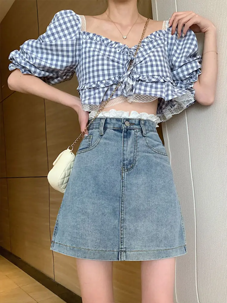 Plus size women's skirt S-4XL Spring and summer embroidery high waist A-line denim skirt College Mori style bag hip skirt women
Plus size women's skirt S-4XL Spring and summer embroidery high waist A-line denim skirt College Mori style bag hip skirt women