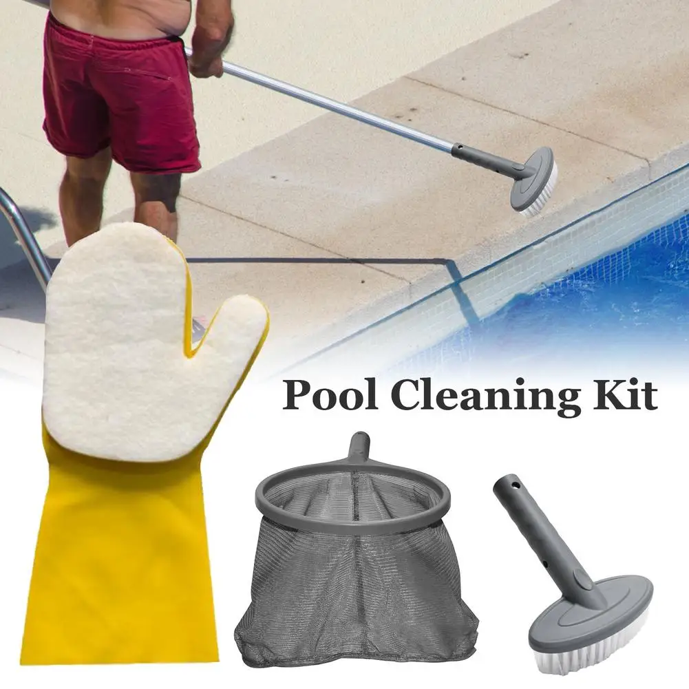 Swimming Pool Cleaning Kit Pond Spa Maintenance Kit 3Pcs Tub Accessories With Pool Skimmer Net Scrub Brush And Sponge Glove
Swimming Pool Cleaning Kit Pond Spa Maintenance Kit 3Pcs Tub Accessories With Pool Skimmer Net Scrub Brush And Sponge Glove